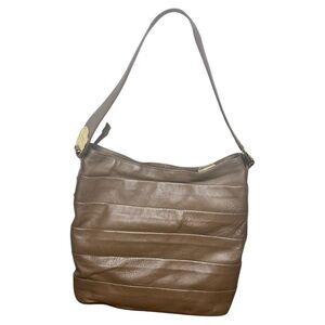 NWOT Bodhi Handbags Taupe Ruffled Leather Hobo Handbag $748.00